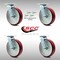 Service Caster 8 Inch SS Poly on Aluminum Swivel Caster Set with Roller Bearing and Swivel Lock SCC-SS30S820-PAR-BSL-4 - alternate 3